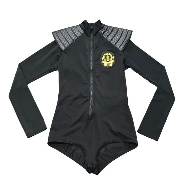 Leg Avenue Black Sexy SWAT Babe Halloween Costume Police Officer Cop Bodysuit - Picture 2 of 12